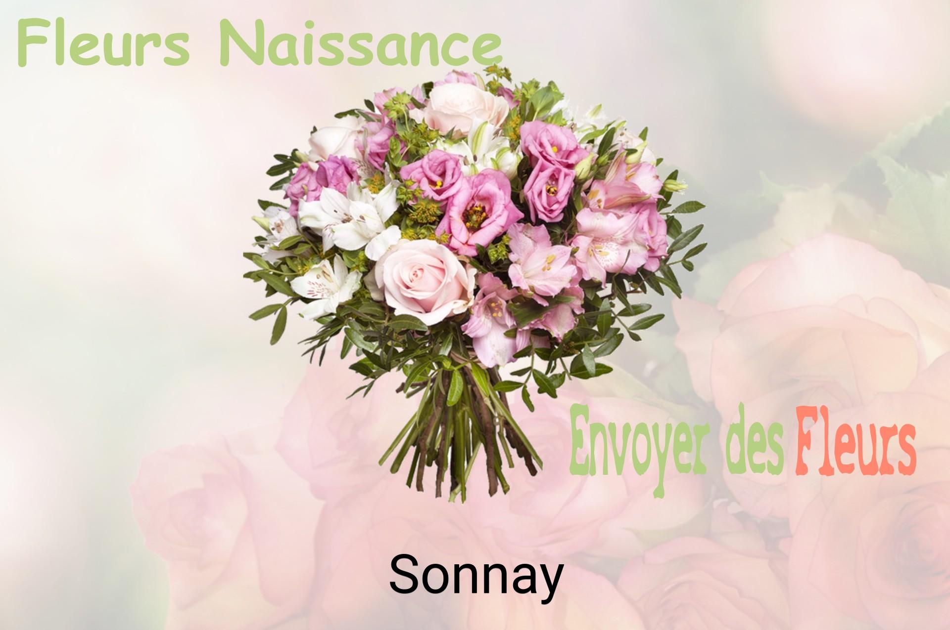 Bouquet de fleurs de naissance livré à Sonnay